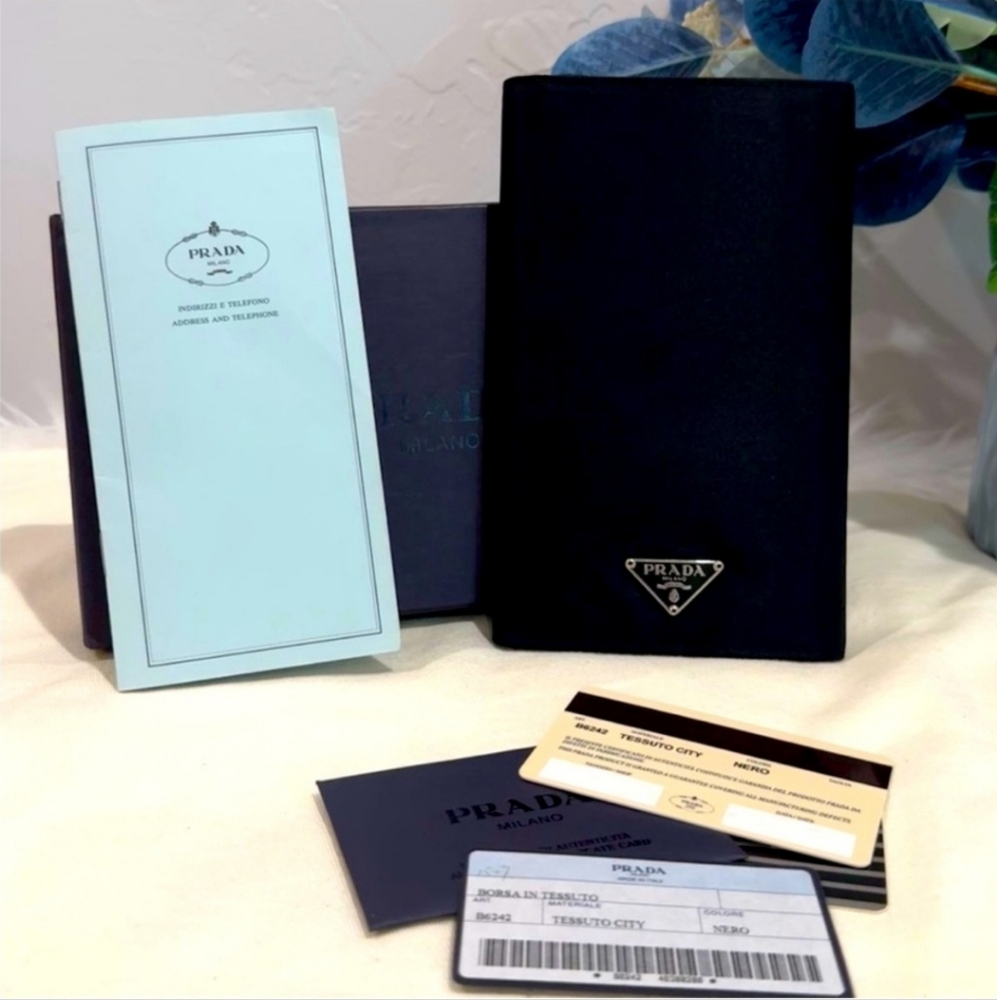 PRADA Nylon & Leather Agenda/Address Book/Holder/New